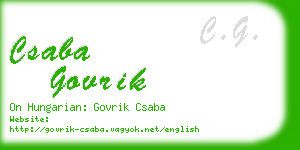 csaba govrik business card